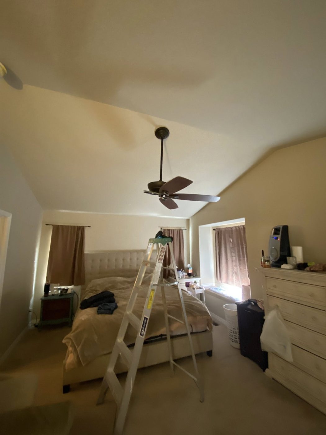Bedroom ceiling and fan work