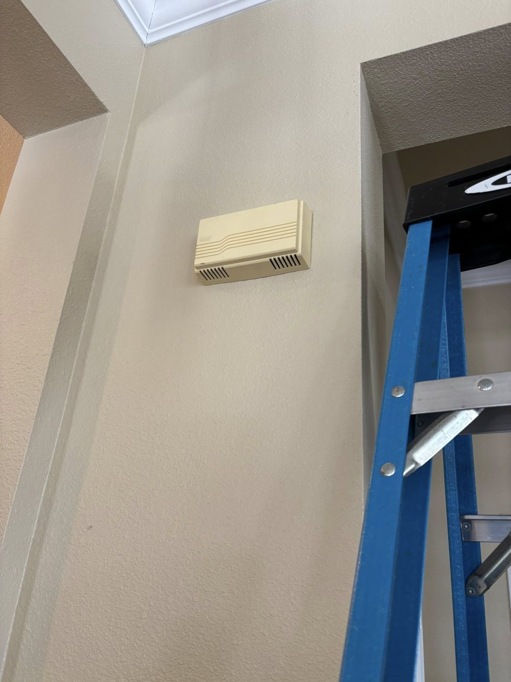 Wall door chime installation